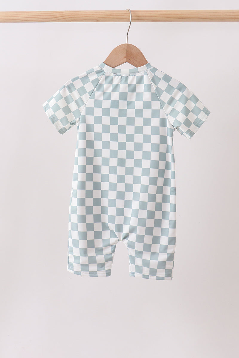 Sage Checker UPF Swim One-Piece
