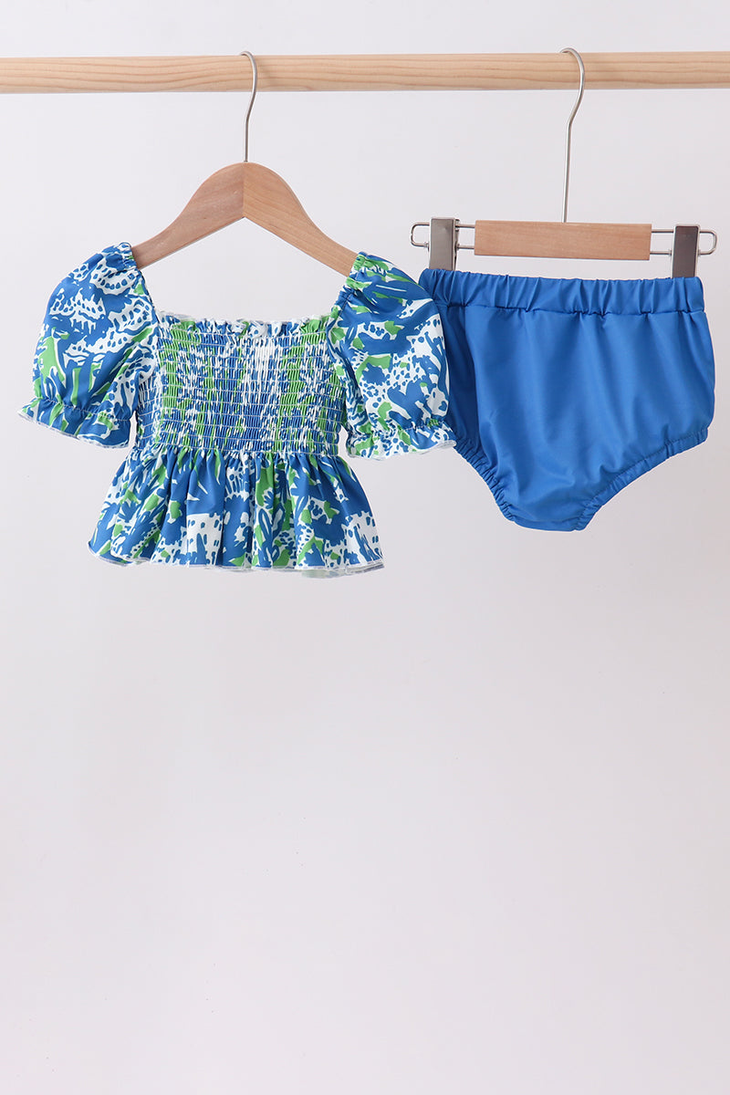 Ocean garden splash ruffle 2pc set