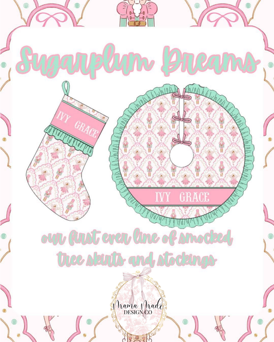 CHRISTMAS PREORDER 01 - CUSTOM Sugar Plum Dreams Hand-Smocked Decor / ETA OCTOBER