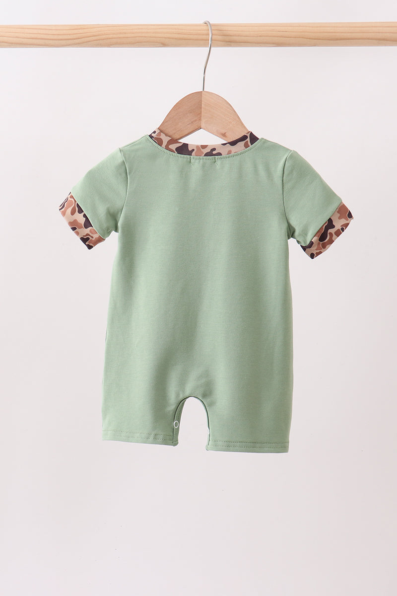 Camo Duck Embroidered Romper