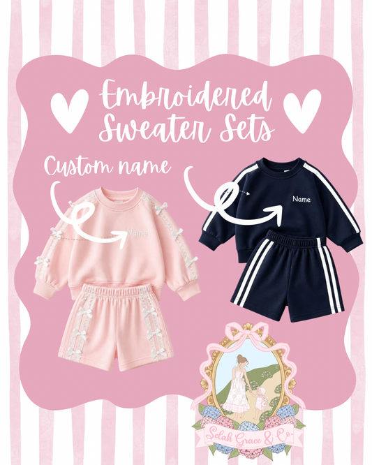 Embroidered Sweater Sets- ETA SEPTEMBER